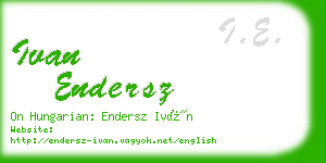 ivan endersz business card